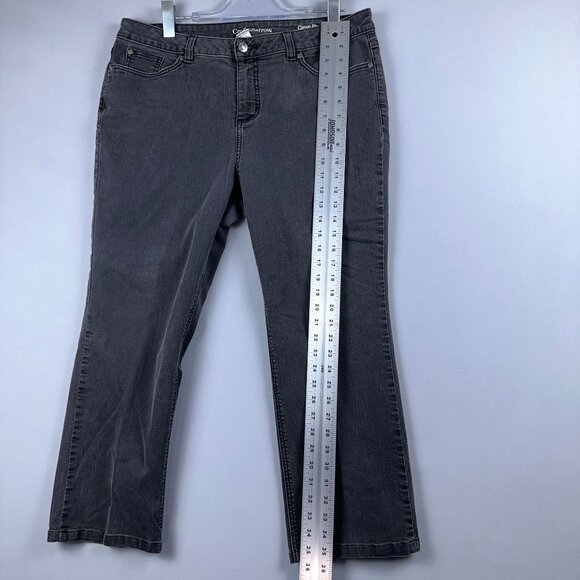 Croft & Barrow Straight Leg Jeans Womens Size 16 Short Classic Fit Stretch Black - Picture 11 of 12